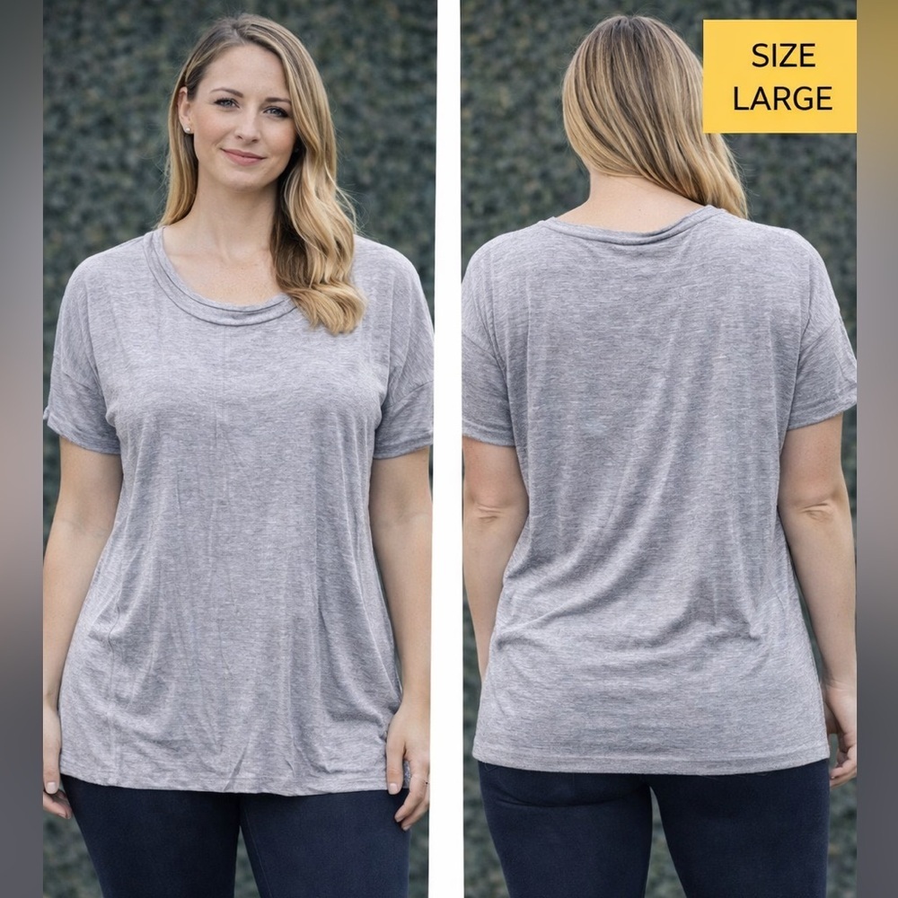 Zeanna outfitters Gray Women's Top LARGE